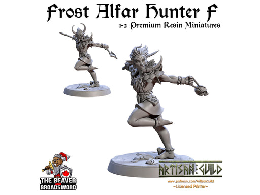 Frost Alfar Hunter F | Premium Resin Miniature for Tabletop Gaming, DnD, Wargaming and more! Perfect Elf or Drow