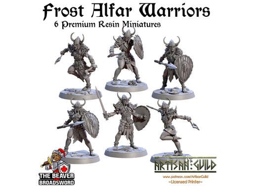 Frost Alfar Warriors Mini Set | Premium Resin Miniature for Tabletop Gaming, DnD, Wargaming and more! Perfect Elf or Drow
