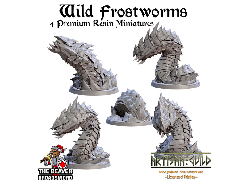 Wild Frostworms Mini Set | Premium Resin Miniatures for Tabletop Gaming, DnD, Wargaming and more! Perfect Elf or Drow