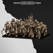 Zombie Unit 10 or 20 Mini Set - 28/32mm Scale Premium Resin Models for Wargaming and RPG, DnD