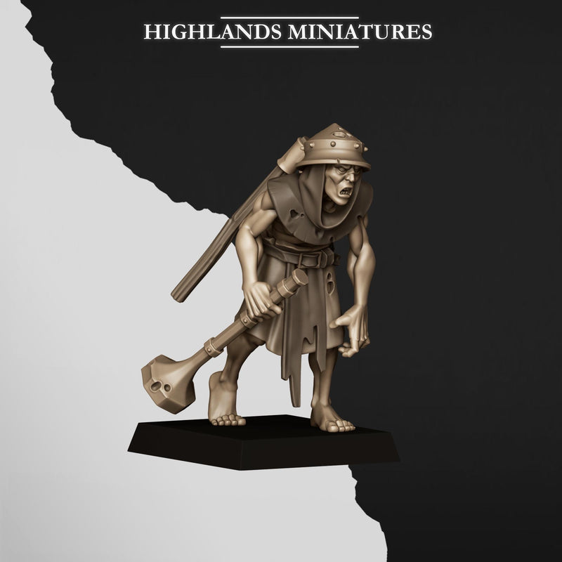 Zombie Unit 10 or 20 Mini Set - 28/32mm Scale Premium Resin Models for Wargaming and RPG, DnD