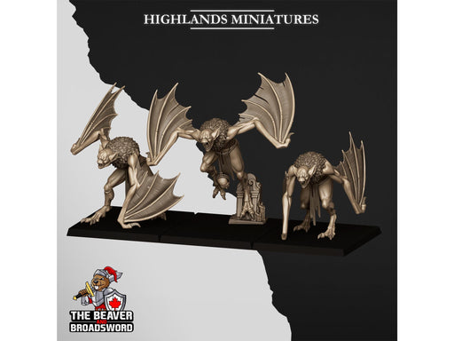 Crypt Bats 3 or 6 Mini Set - 28/32mm Scale Premium Resin Models for Wargaming and RPG, DnD