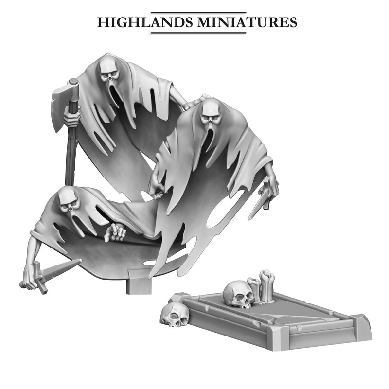 Ghost Swarm 3 or 6 Mini Set - 28/32mm Scale Premium Resin Models for Wargaming and RPG, DnD