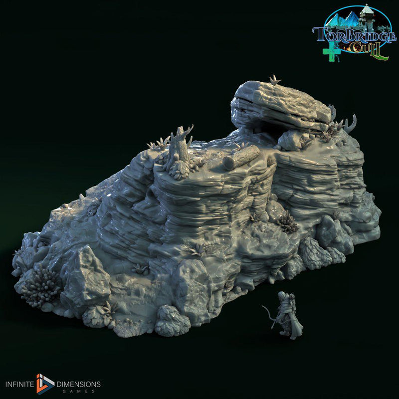 Large Rocks and Warrens Terrain Set | Premium Mini Scatter Terrain for Tabletop Gaming, DnD Wargaming and more!