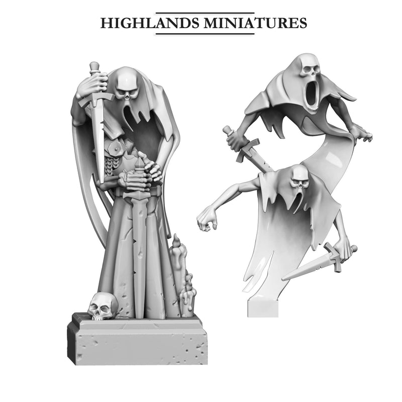 Ghost Swarm 3 or 6 Mini Set - 28/32mm Scale Premium Resin Models for Wargaming and RPG, DnD