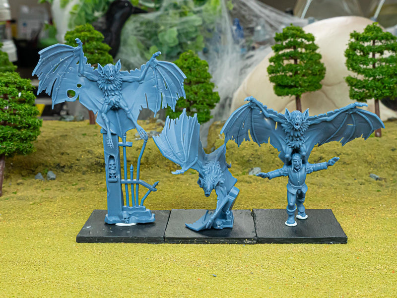 Giant Bats 3 or 6 Mini Set - 28/32mm Scale Premium Resin Models for Wargaming and RPG, DnD