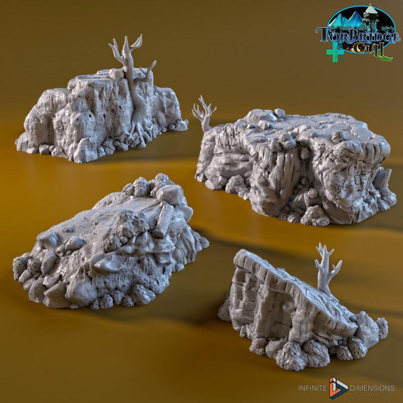 Ambush Cliffs Terrain Set | Premium Mini Scatter Terrain for Tabletop Gaming, DnD, Wargaming and more!