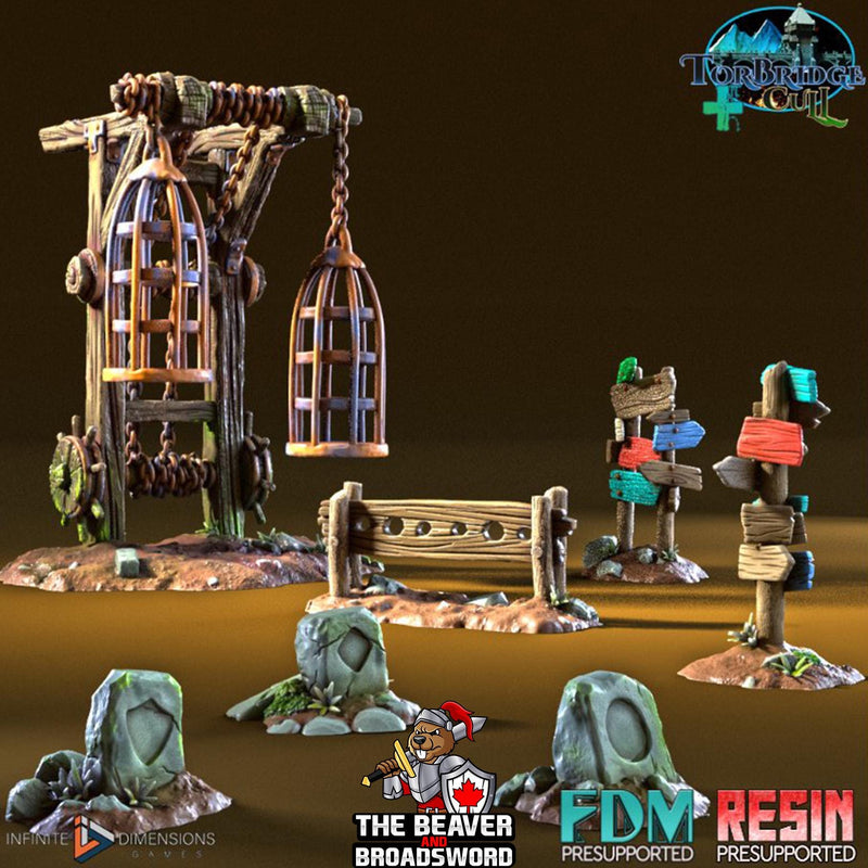 Rural Roads Scatter Terrain Set | Premium Mini Scatter Terrain for Tabletop Gaming, DnD, Wargaming and more!