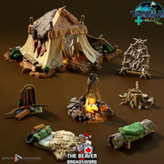 Hunter's Camp Resin Terrain Set | Premium Mini Scatter Terrain for Tabletop Gaming, DnD, Wargaming and more!