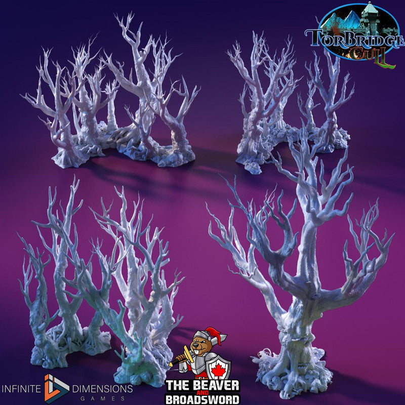 Tree Stands 4pc Terrain Set | Premium Mini Scatter Terrain for Tabletop Gaming, DnD, Wargaming and more!