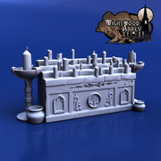 Church Furnishings 9pc Miniature Furniture Set | Premium Resin Mini Scatter Terrain for Tabletop Gaming, DnD, Wargaming and more!
