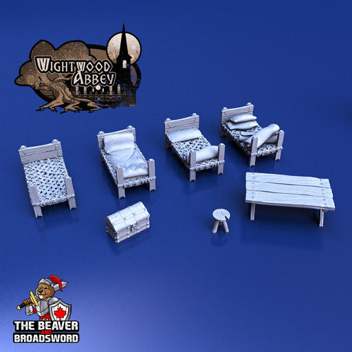 Dormitory Furnishings 7pc Miniature Furniture Set | Premium Resin Mini Scatter Terrain for Tabletop Gaming, DnD, Wargaming and more!