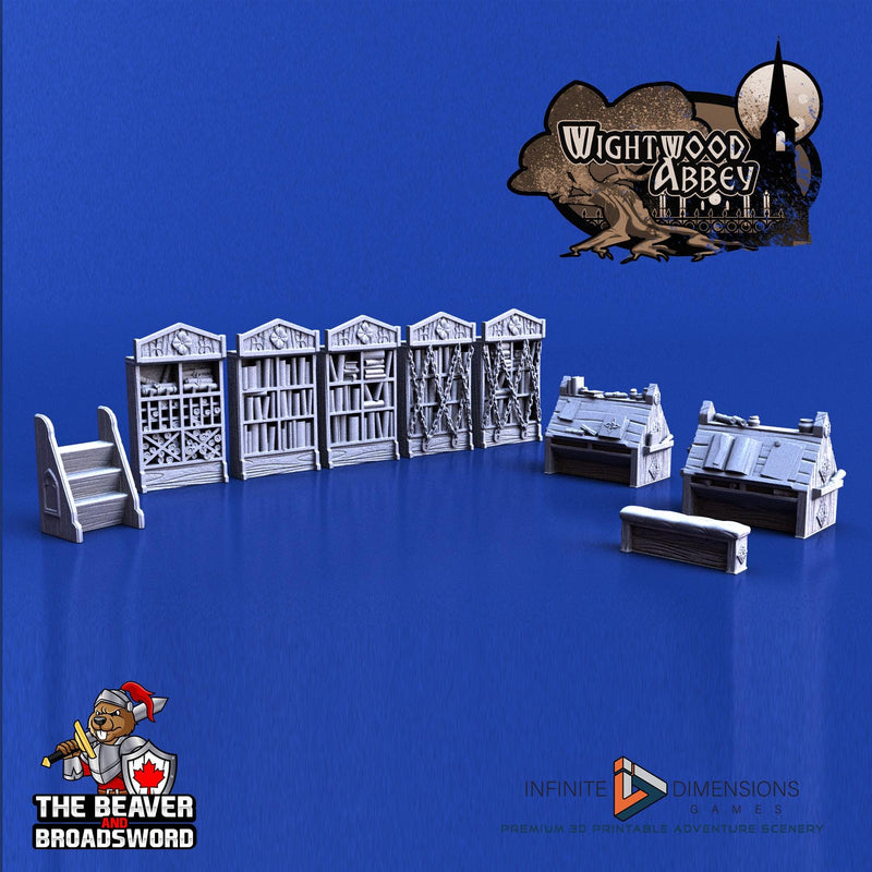 Scriptorum 9pc Miniature Furniture Set | Premium Resin Mini Scatter Terrain for Tabletop Gaming, DnD, Wargaming and more!