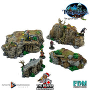 Ambush Cliffs Terrain Set | Premium Mini Scatter Terrain for Tabletop Gaming, DnD, Wargaming and more!