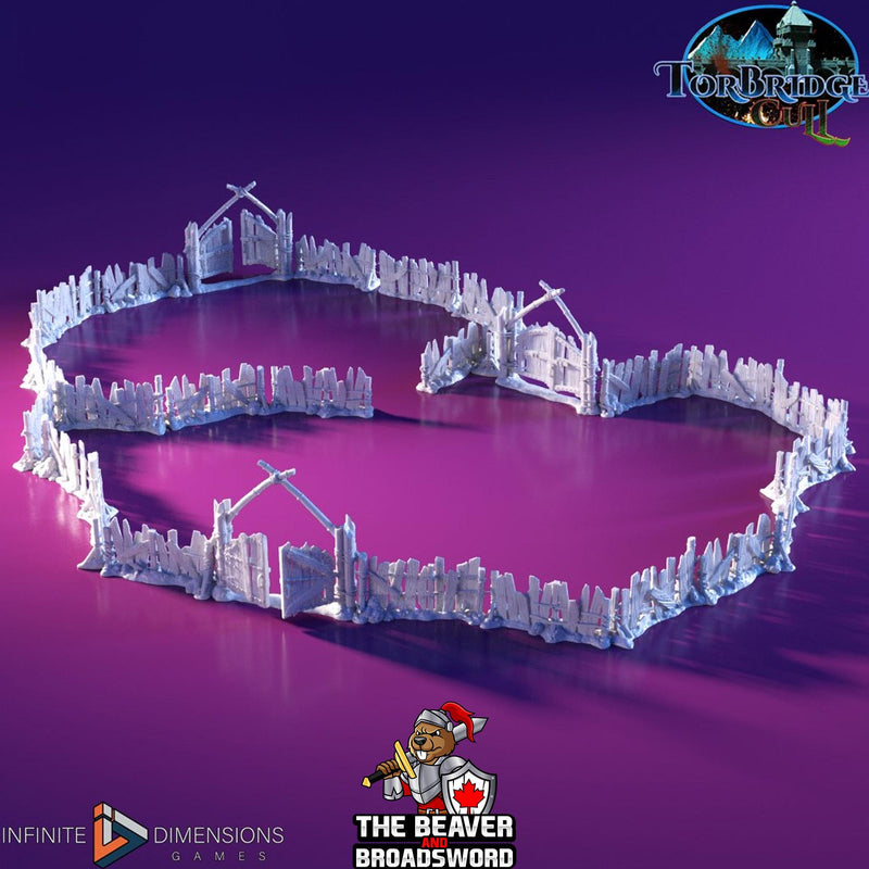 Yard Fencing Terrain Set | Premium Mini Scatter Terrain for Tabletop Gaming, DnD, Wargaming and more!