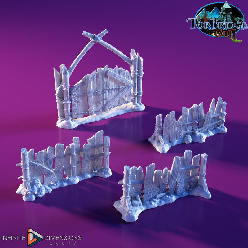 Yard Fencing Terrain Set | Premium Mini Scatter Terrain for Tabletop Gaming, DnD, Wargaming and more!
