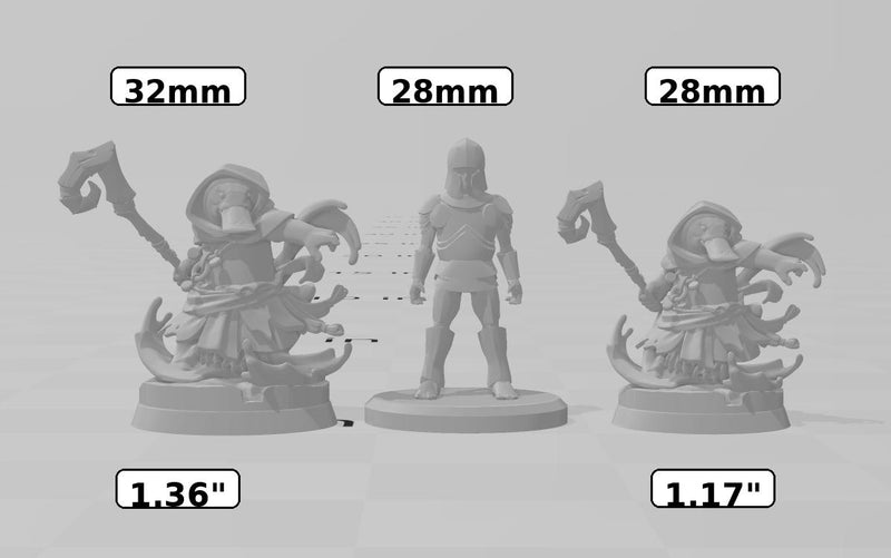 Platypus Tidebenders Mini Set | Premium Resin Miniature for Tabletop Gaming, DnD, Wargaming and more!