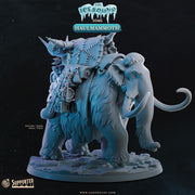 Hauling Mammoth Mini | Premium Resin Miniature for Tabletop Gaming, DnD, Wargaming and more!