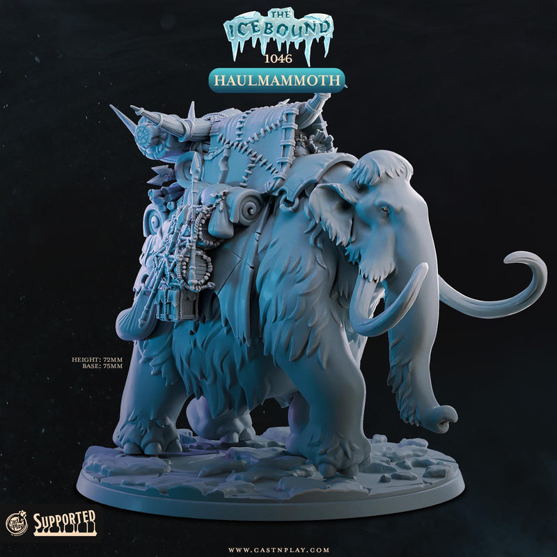 Hauling Mammoth Mini | Premium Resin Miniature for Tabletop Gaming, DnD, Wargaming and more!