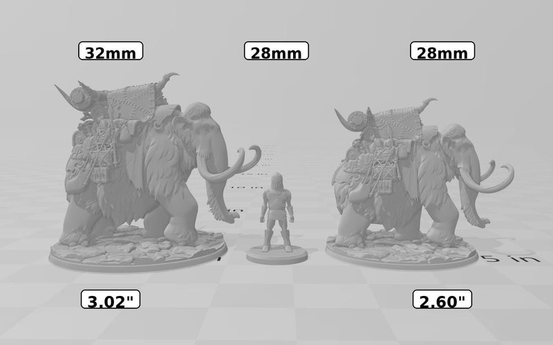 Hauling Mammoth Mini | Premium Resin Miniature for Tabletop Gaming, DnD, Wargaming and more!