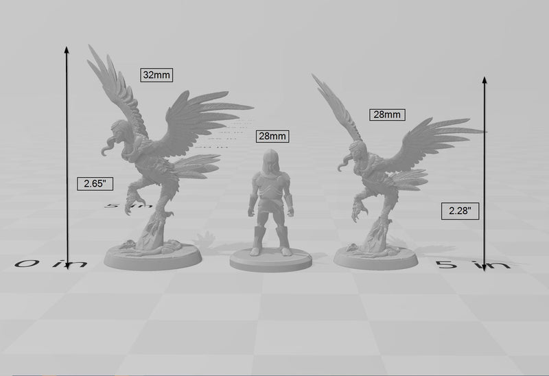 Cliff Harpies 1-12 Miniature Set | Premium Resin Miniatures for Tabletop Gaming, DnD, Wargaming and more!