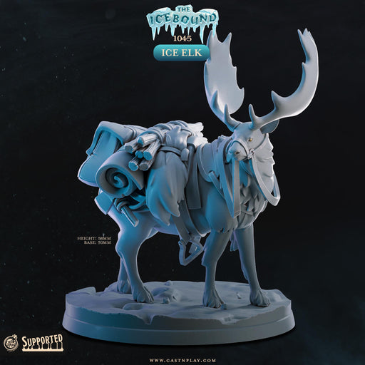 Ice Elk Mini | Premium Resin Miniature for Tabletop Gaming, DnD, Wargaming and more!