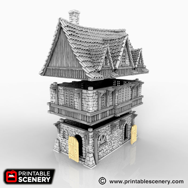 Port Winterdale Port House – Printable Scenery 3D printed tabletop terrain