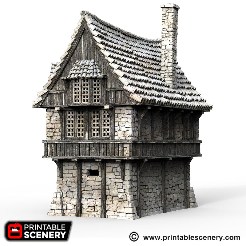 Port Winterdale Port House – Printable Scenery 3D printed tabletop terrain