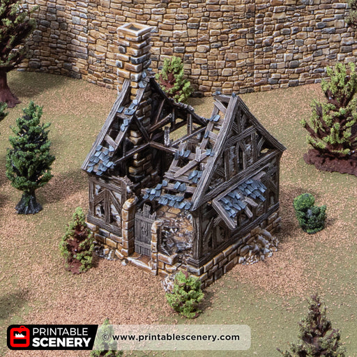 Ruined Bella’s Cottage – Printable Scenery 3D printed tabletop terrain