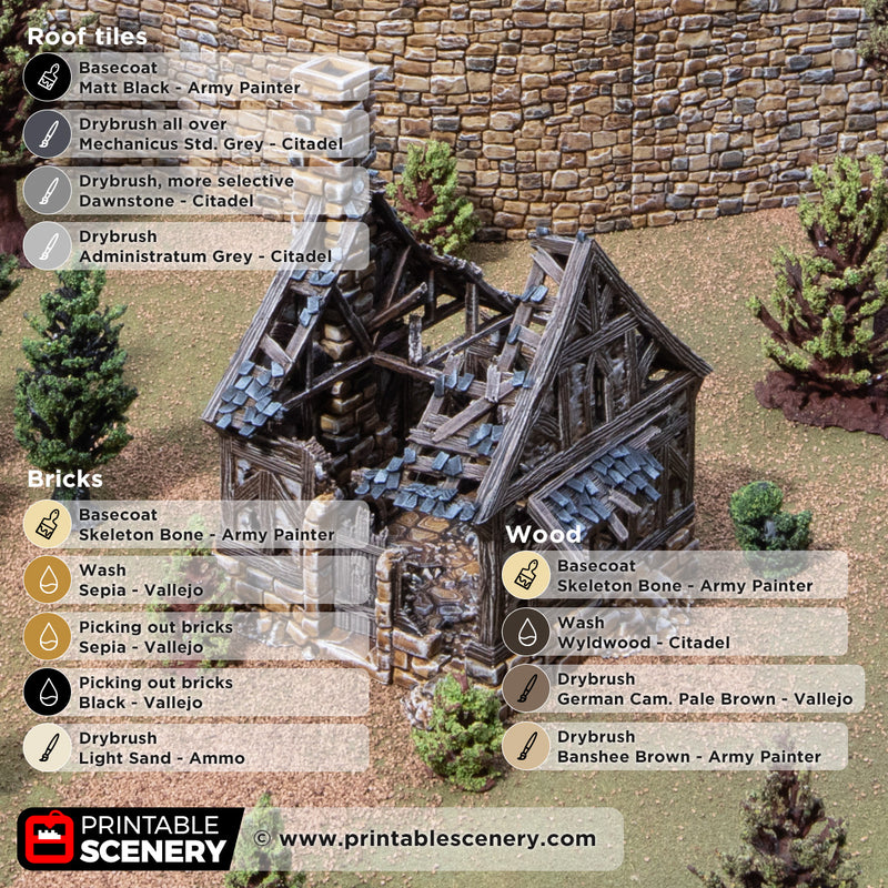 Ruined Bella’s Cottage – Printable Scenery 3D printed tabletop terrain