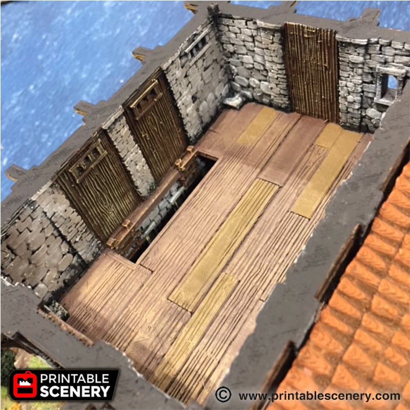 Port Winterdale Warehouse – Printable Scenery 3D printed tabletop terrain