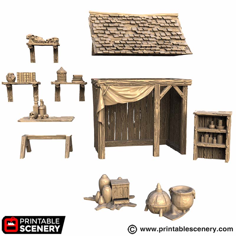 Alice’s Knick-Knacks – Printable Scenery 3D printed tabletop terrain