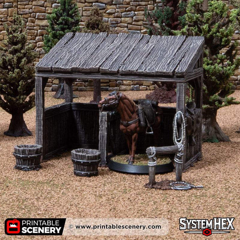 Castle Stables – Printable Scenery 3D printed tabletop terrain
