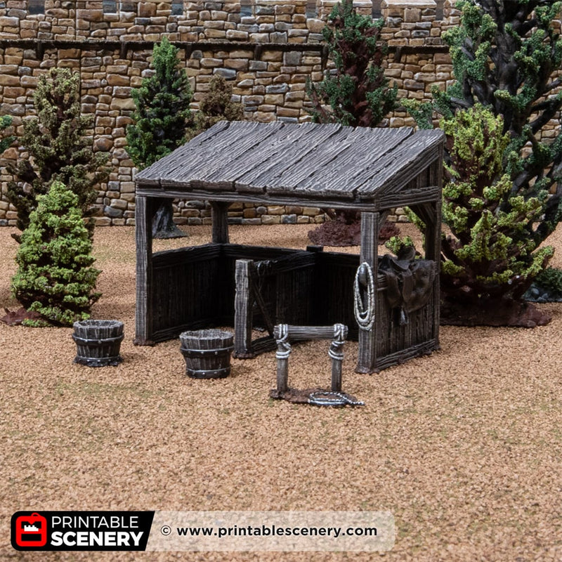 Castle Stables – Printable Scenery 3D printed tabletop terrain