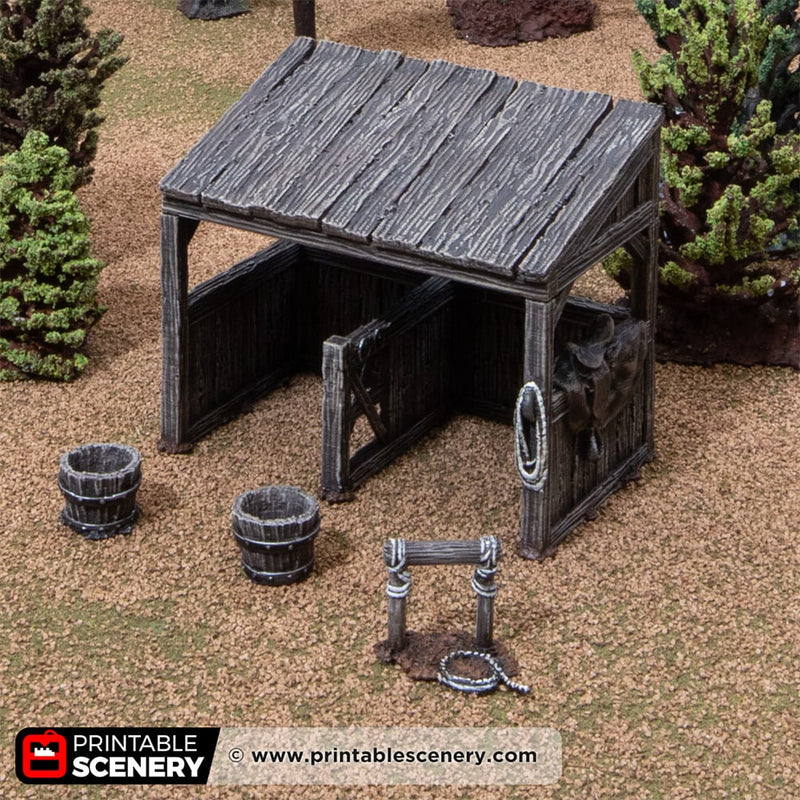 Castle Stables – Printable Scenery 3D printed tabletop terrain