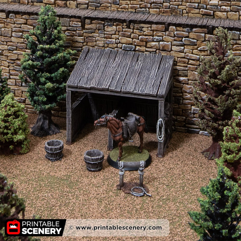 Castle Stables – Printable Scenery 3D printed tabletop terrain