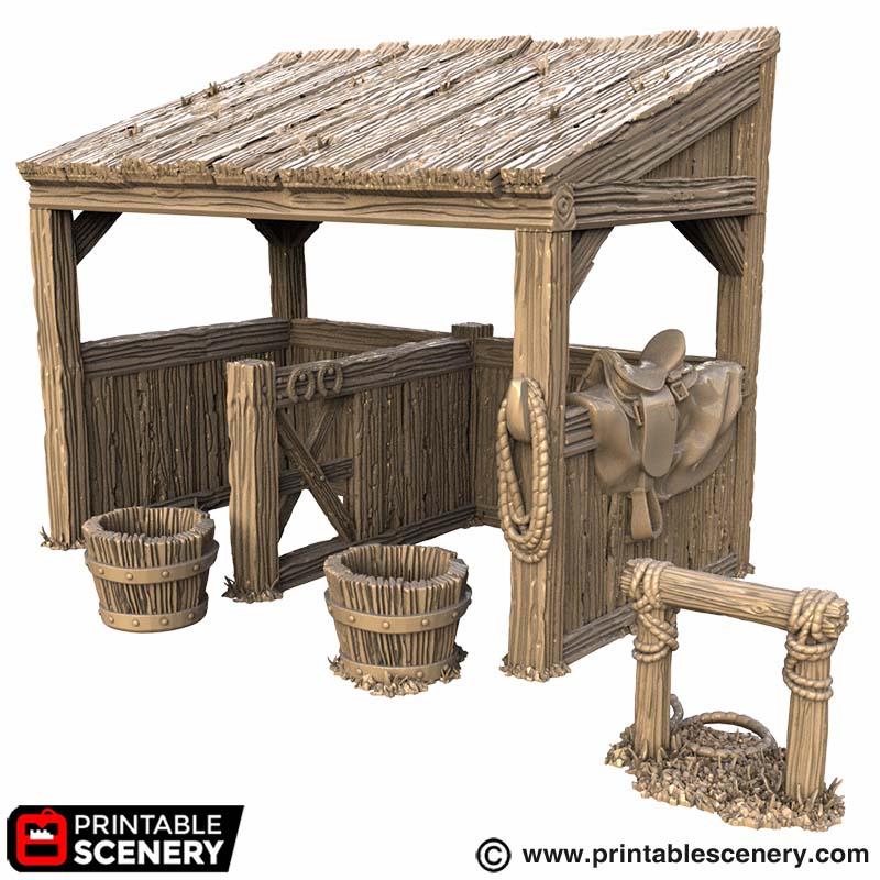 Castle Stables – Printable Scenery 3D printed tabletop terrain