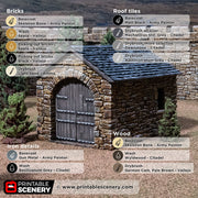 Castle Stone Barn – Printable Scenery 3D printed tabletop terrain