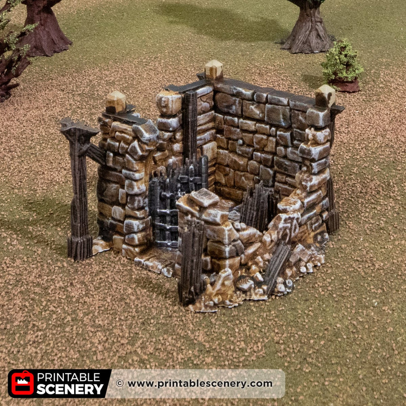 Ruined Outside Vault – Printable Scenery 3D printed tabletop terrain