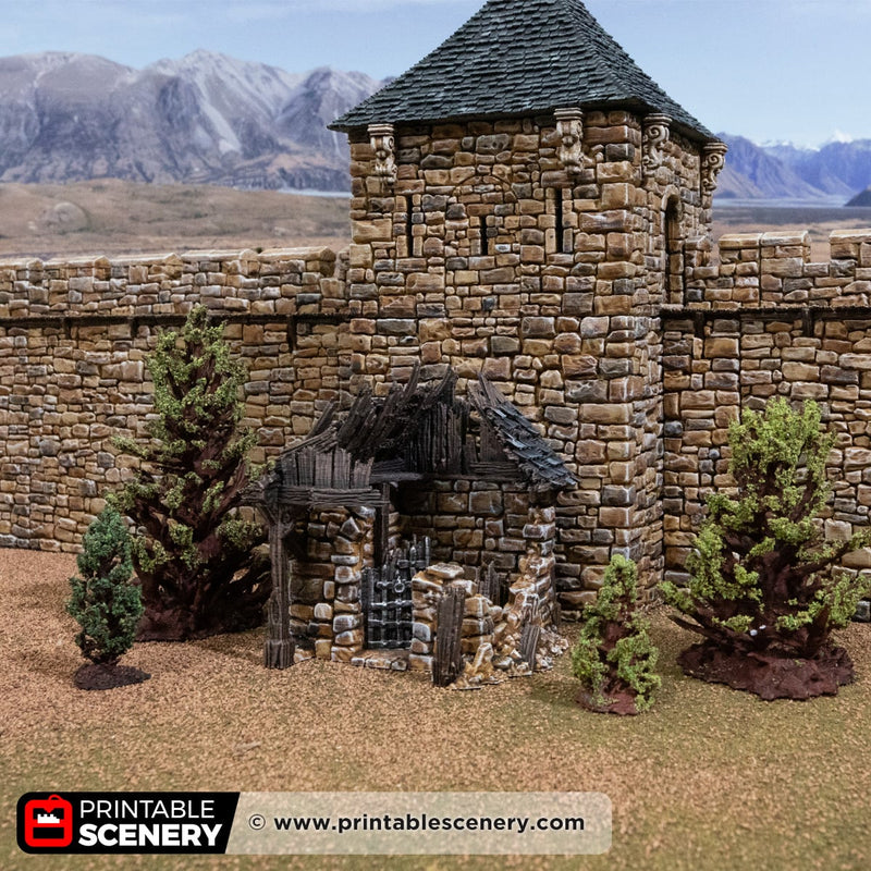 Ruined Outside Vault – Printable Scenery 3D printed tabletop terrain