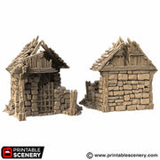 Ruined Outside Vault – Printable Scenery 3D printed tabletop terrain