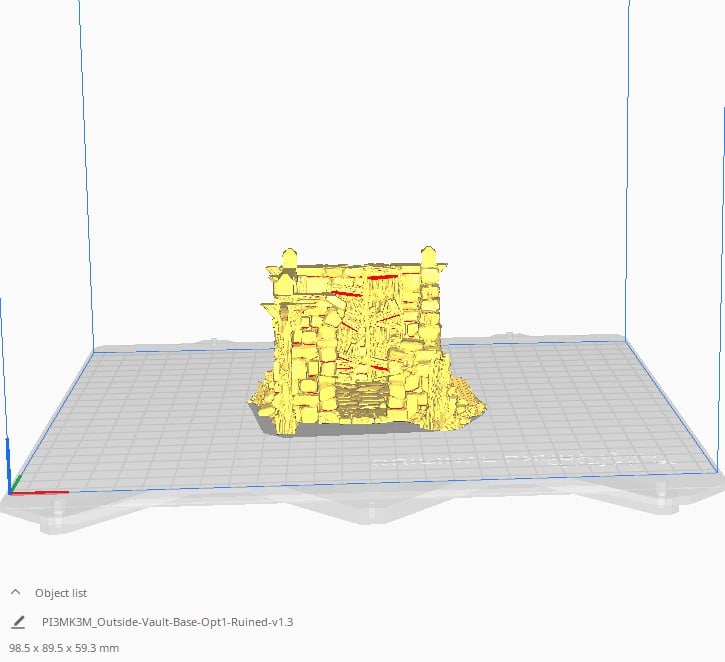 Ruined Outside Vault – Printable Scenery 3D printed tabletop terrain
