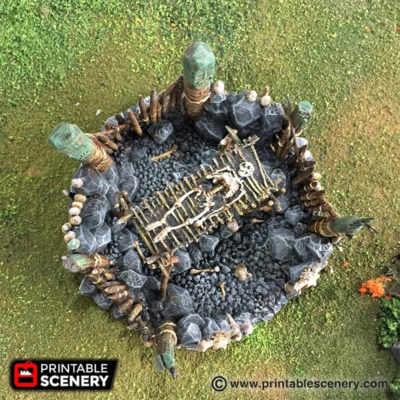 Lost Tribes Burial Platform – Printable Scenery 3D printed tabletop terrain