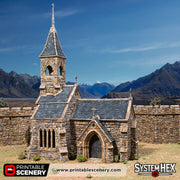 Castle Church – Printable Scenery 3D printed tabletop terrain