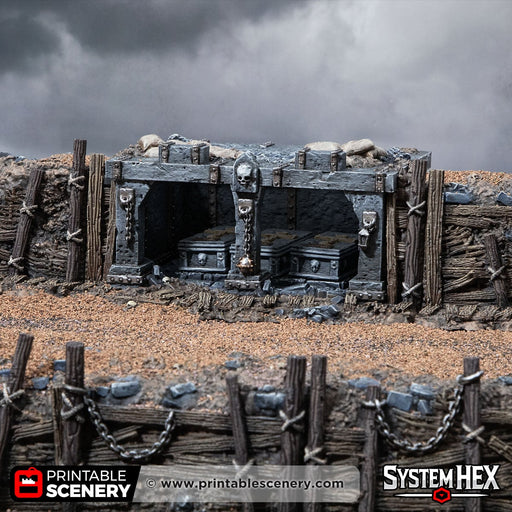 Trench Mausoleum – Trench Crusade compatible SystemHEX 3D printed terrain