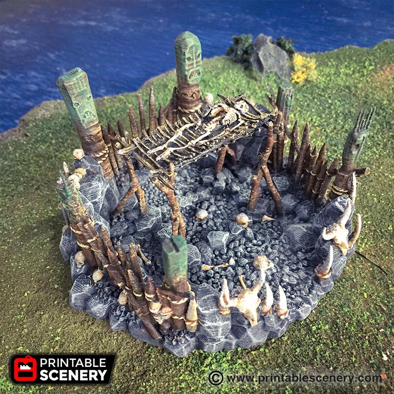 Lost Tribes Burial Platform – Printable Scenery 3D printed tabletop terrain