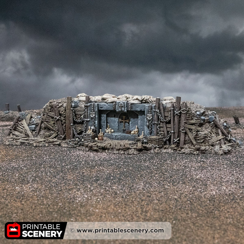Sunken Trench Shrine – Trench Crusade compatible SystemHEX 3D printed terrain