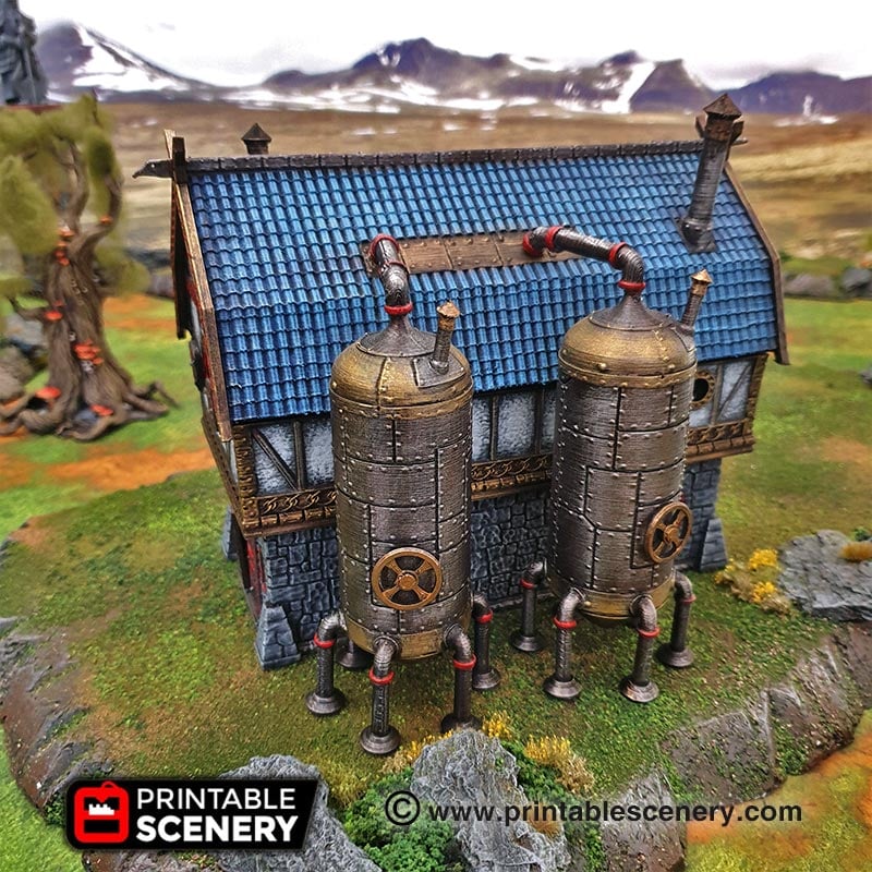 Dwarven Brewhouse – Printable Scenery 3D printed tabletop terrain