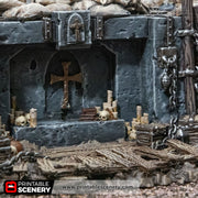 Sunken Trench Shrine – Trench Crusade compatible SystemHEX 3D printed terrain