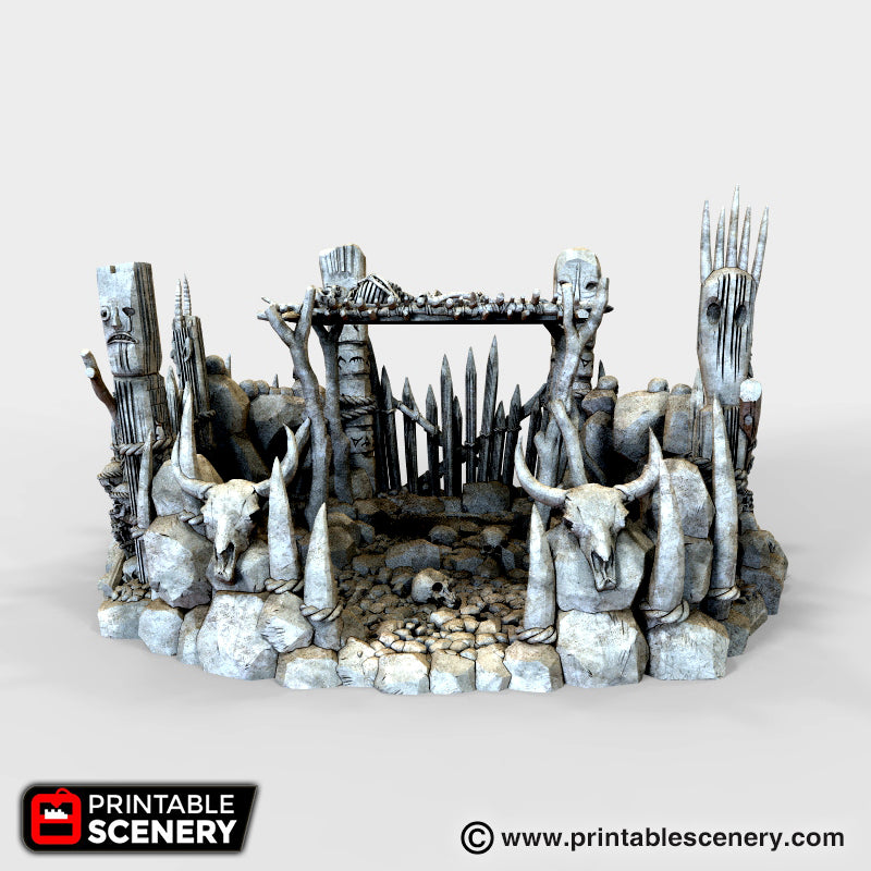 Lost Tribes Burial Platform – Printable Scenery 3D printed tabletop terrain
